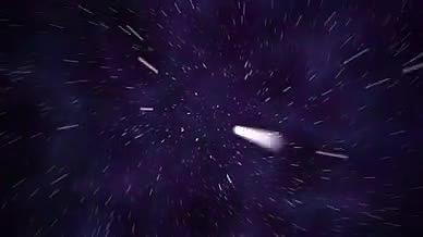 蓝色穿梭银河星空粒子视频的预览图